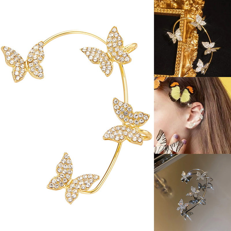 Sparkling Crystal Earring Butterflies