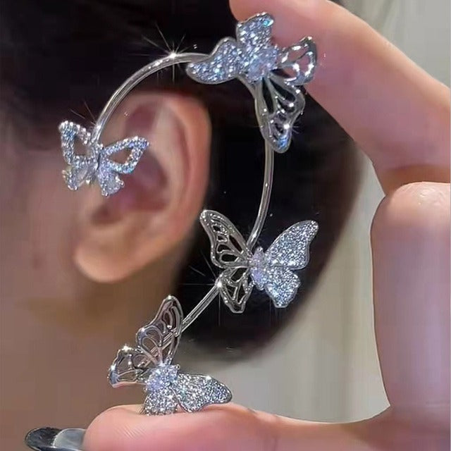 Sparkling Crystal Earring Butterflies