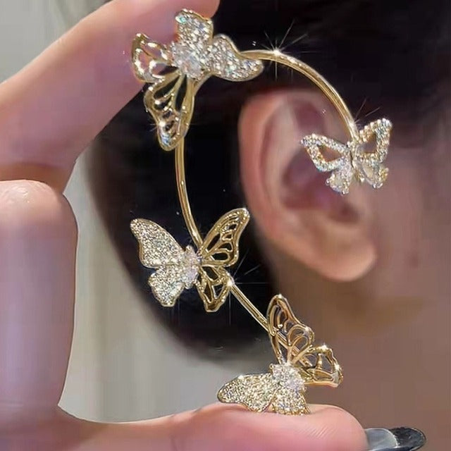 Sparkling Crystal Earring Butterflies