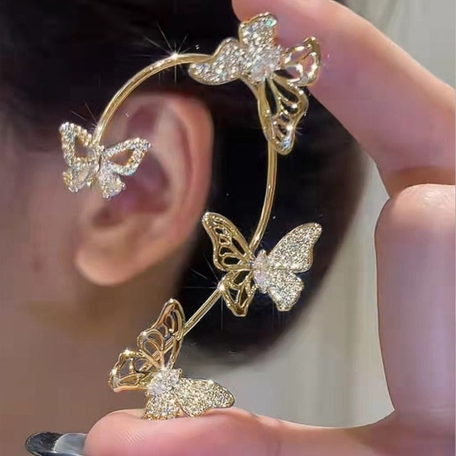 Sparkling Crystal Earring Butterflies