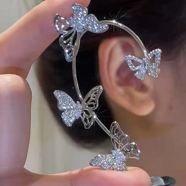 Sparkling Crystal Earring Butterflies