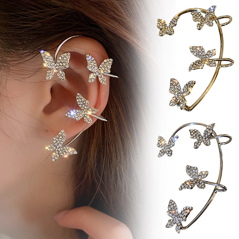 Sparkling Crystal Earring Butterflies